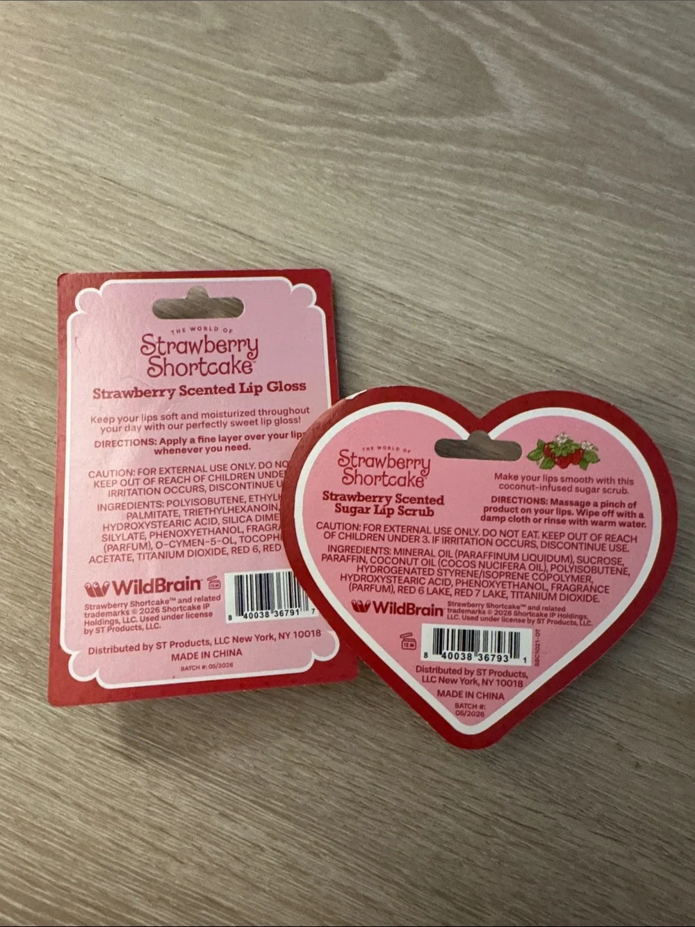 Strawberry Shortcake Strawberry Scented Lip Scrub & Lip Gloss Set NEW 🏷️